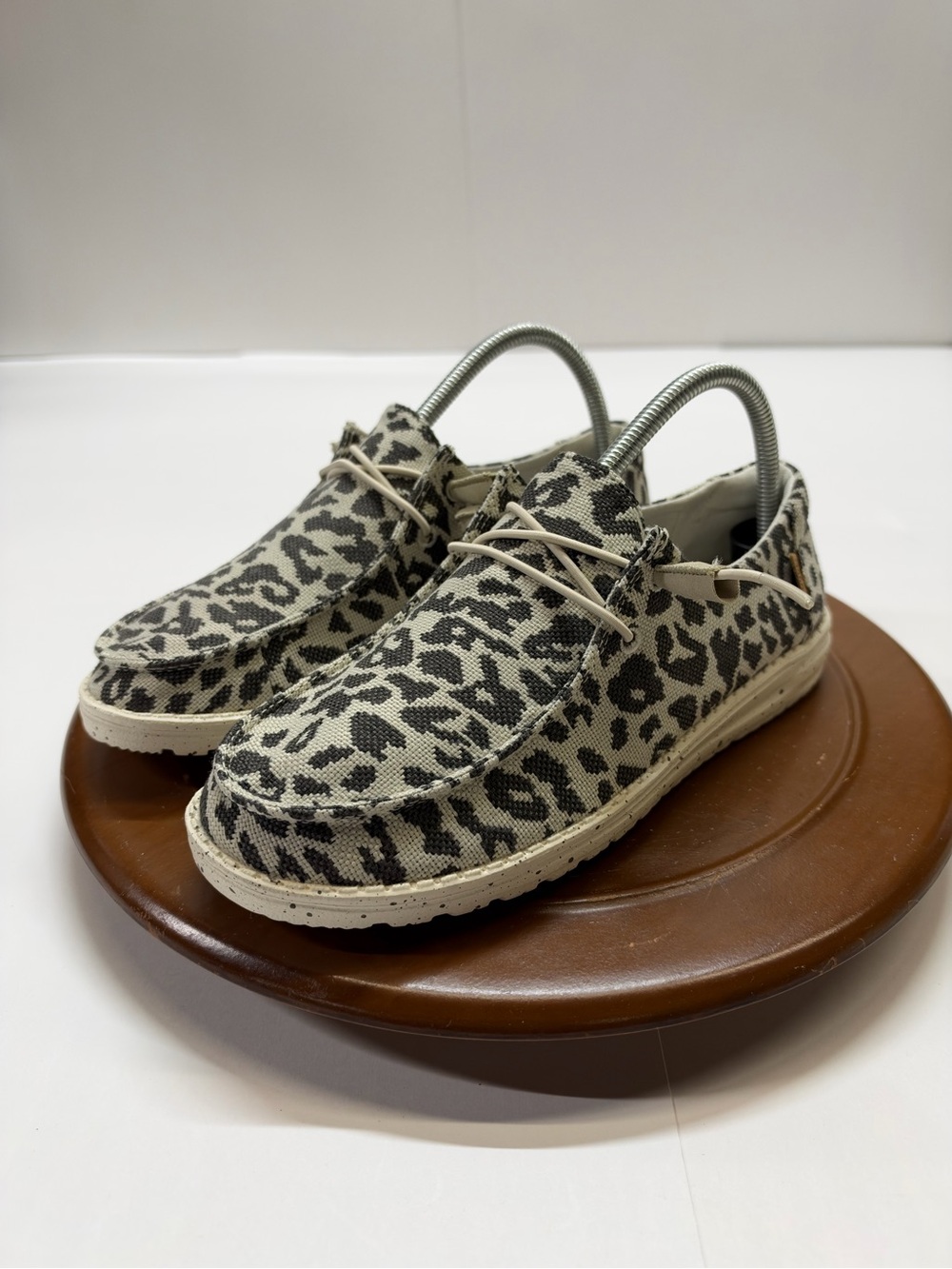 Hey Dude Wendy Cheetah Grey Slip-On Sneakers